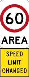 New 60&nbsp;km/h Speed Limit Area (used in South Australia)