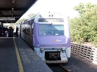 Transwa Australind train at Bunbury Passenger Terminal