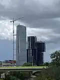 Construction progress of the Austro Tower in August 2021
