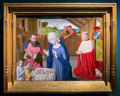 Le Maître de Moulins, Nativité au cardinal Rolin (circa 1480)