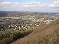 View of the two villages.
