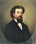 Portrait of Anton Šantel, the artist's husband (1872) by Slovenian painter Avgusta Aigentler Šantel