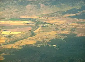 Aerial photo of the region from the east