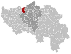 Location of Awans in Liège province