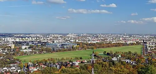 Błonia Park as seen from the Kościuszko Mound