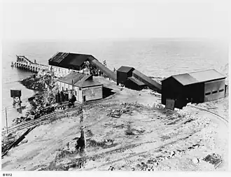 Klein's Point jetty facilities circa 1940