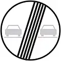 III-21b: End of no-overtaking zone