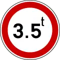 Vehicle weight limit