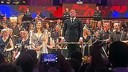 Ryan Bancroft at the 2025 BBC Proms with mezzo-soprano Beth Taylor