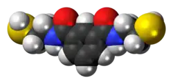 Space-filling model of the BDTH2 molecule