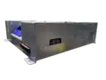 BEMANI System 573 in a silver case with ARCnet ports