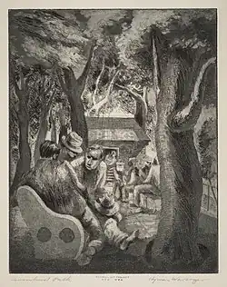 Bensonhurst Park, c. 1935-1943, etching