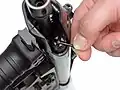 The adjustable and removable gas valve on the BR18 rifle