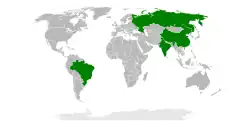Brazil, Russia, India, and China