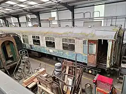 1955 BR Mk 1 First Open 3063 at Ropley on the Watercress Line in 2025