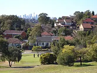 Bardwell Valley, view of city