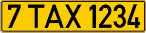 Taxi plate