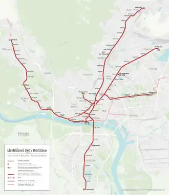 Map of the network