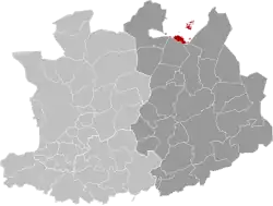 Location of Baarle-Hertog in the province of Antwerp