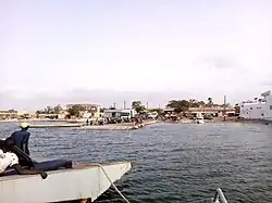 View of Foundiougne from the ferry
