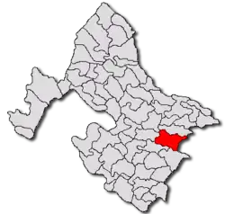 Location in Mehedinți County
