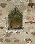 The hagioscope of St. Clemens, Bad Iburg, Germany.