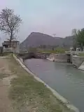 Irrigation canal Pehur siphoning beneath Badrai at Kaddi locally called sepun.