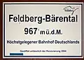 Information board at Feldberg-Bärental station