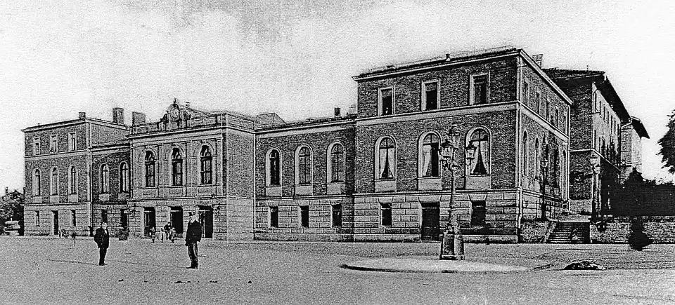 Drawing of the large station exterior