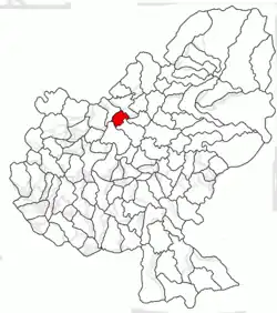 Location in Mureș County