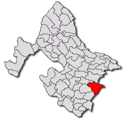 Location in Mehedinți County
