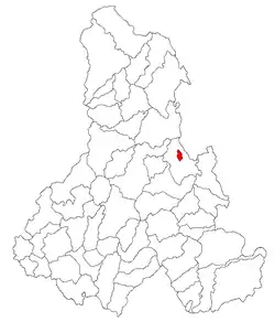 Location in Harghita County