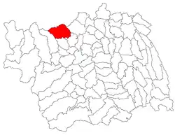 Location in Bacău County
