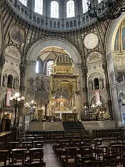 The ciborium or baldequin over the main altar