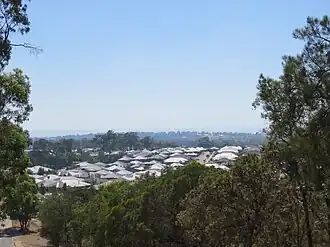 View of a Baldivis housing estate from Tamworth Hill, 2021