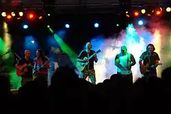 Bandabardò performing at the Levico Lake Festival, Levico Terme, in July 2010