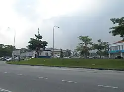 Intersection between Jalan Tampoi (foreground) and Jalan Padi Mahsuri (background).