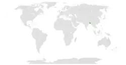Map indicating locations of Bangladesh and Netherlands