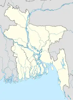 Map of East Bengal (Pakistan) showing the sites of railway massacres during the 1950 East Bengal genocide