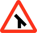 Traffic merges onto carriageway