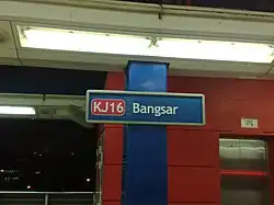 Bangsar station signange