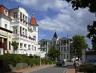 Resort architecture in Bansin