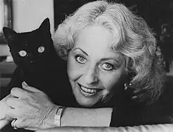 Barbara Hammer Avedon and a black cat
