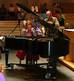 Leonhart, right, with Barbara Carroll
