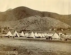 Tents in the British concentration camp of Barberton, c.1901