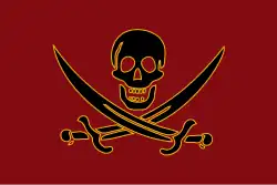 Hector Barbossa's flag in Pirates of the Caribbean: Dead Men Tell No Tales