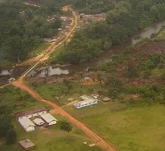 View from Catholic and Evangelical compounds at the edge of Wakpeken looking towards Topor