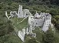 Ruins of Brekov Castle from a bird's eye view
