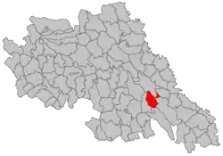 Location in Iași County