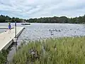 Barnsjön - a popular lake in the summer for recreation.